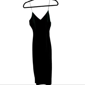 dark green velvet dress